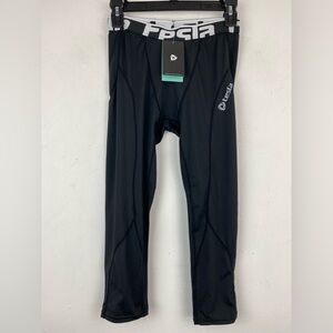 Tesla size Large Men’s Black Compression Baselayer 3/4 Legging Tight Pants